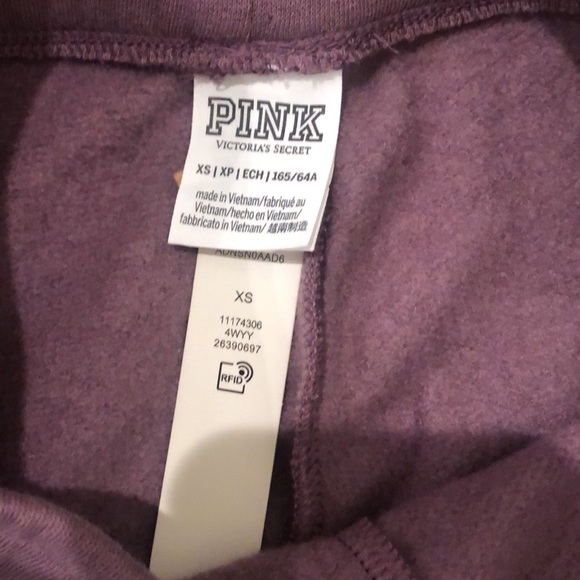 NWT Victoria Secret PINK Purple Logo Lounge Skinny Jogger XS - Picture 6 of 11